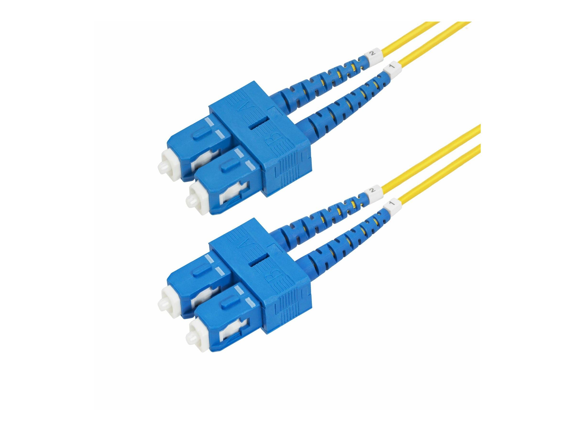 StarTech.com 2m (6.6ft) SC to SC (UPC) OS2 Single Mode Duplex Fiber Optic Cable, 9/125µm, Laser Optimized, 40G/100G Zipc
