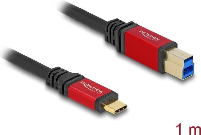 Delock USB 5 Gbps Kabel Type-C Stecker zu Typ-B 1 m rot - 1 m - Rot