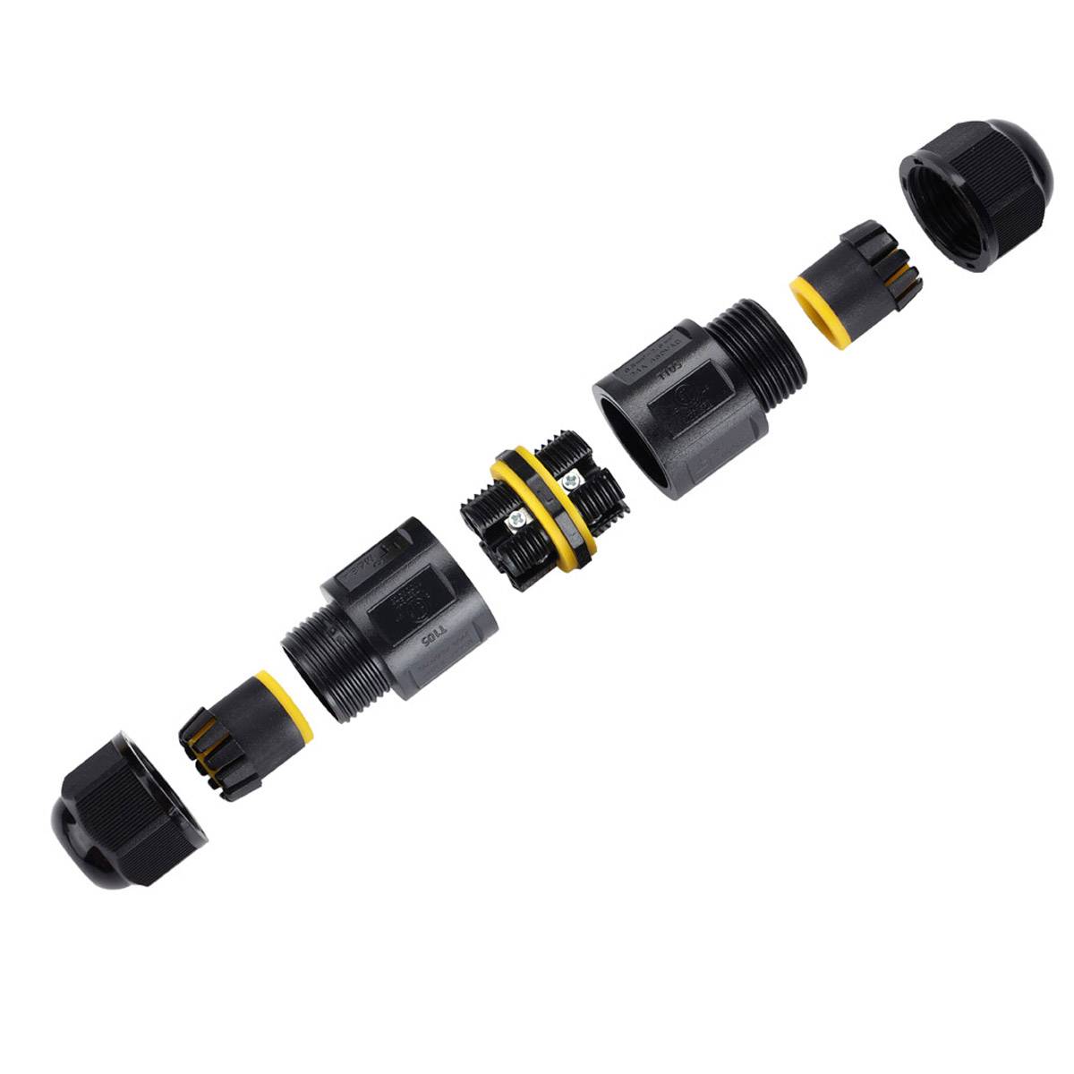 Kabelmuffe Kabelverbinder Wasserdicht IP68 Outdoor Verteilerdose Abzweigdose 24A 450VAC 4-Pin Leitung Schraubklemme