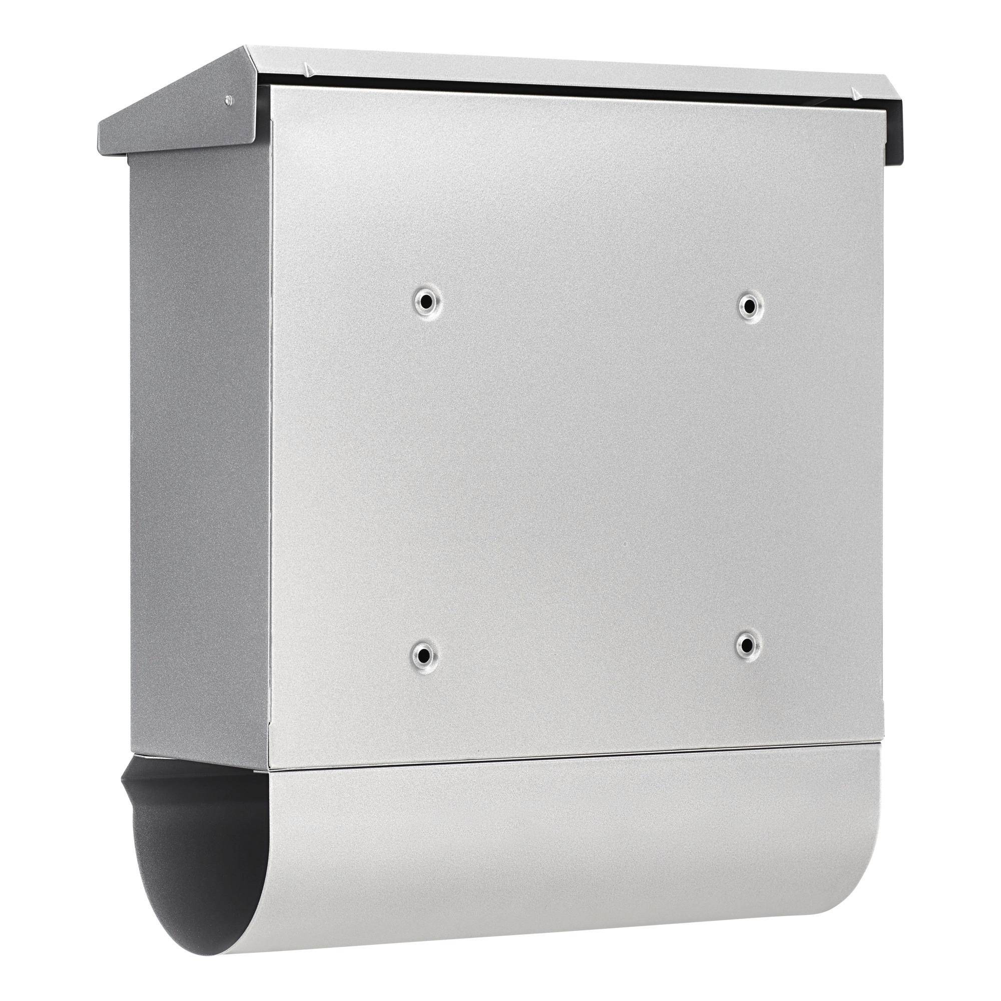 BURG WÄCHTER Briefkasten + Box COMFORT-SET 91300 SI Farbe silber