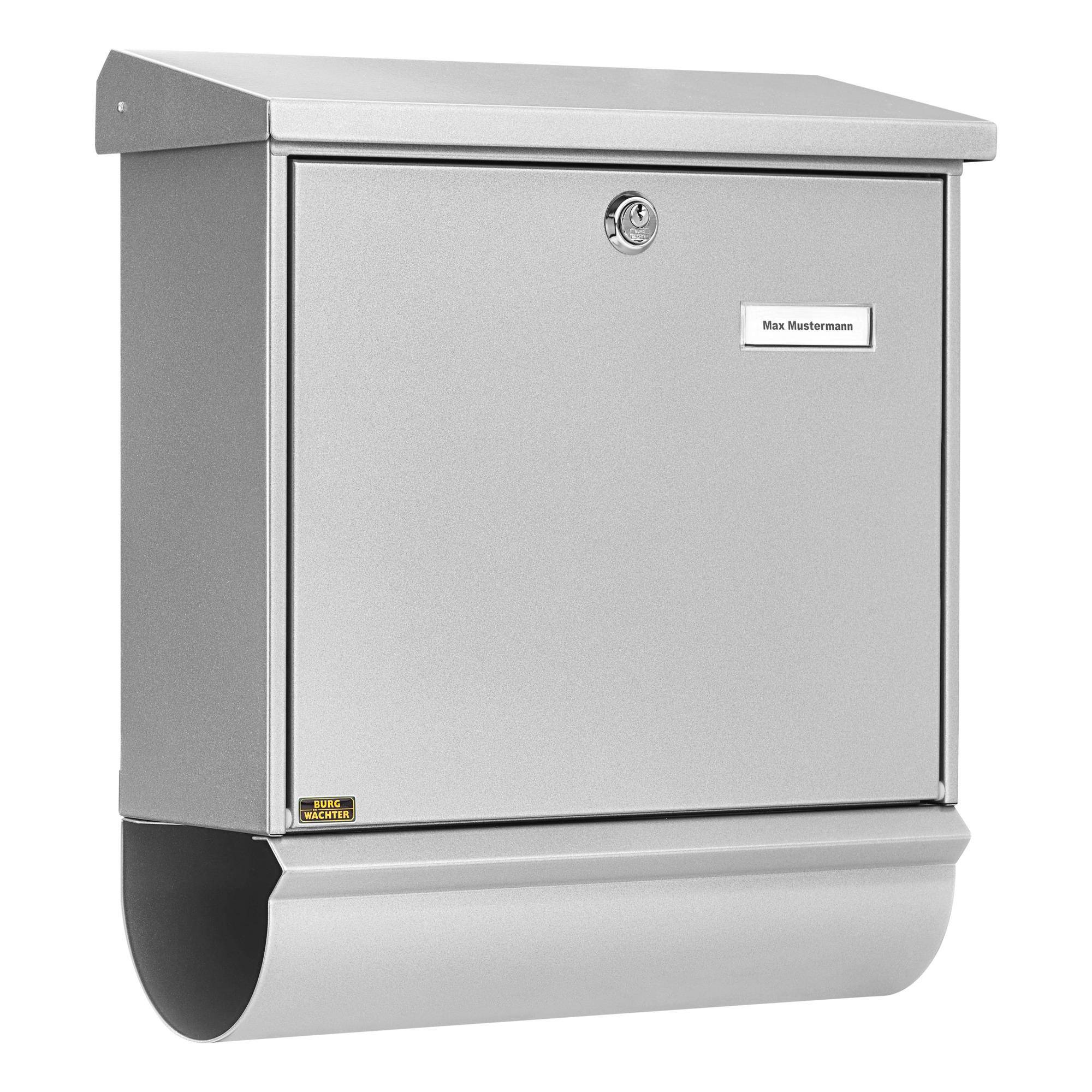 BURG WÄCHTER Briefkasten + Box COMFORT-SET 91300 SI Farbe silber