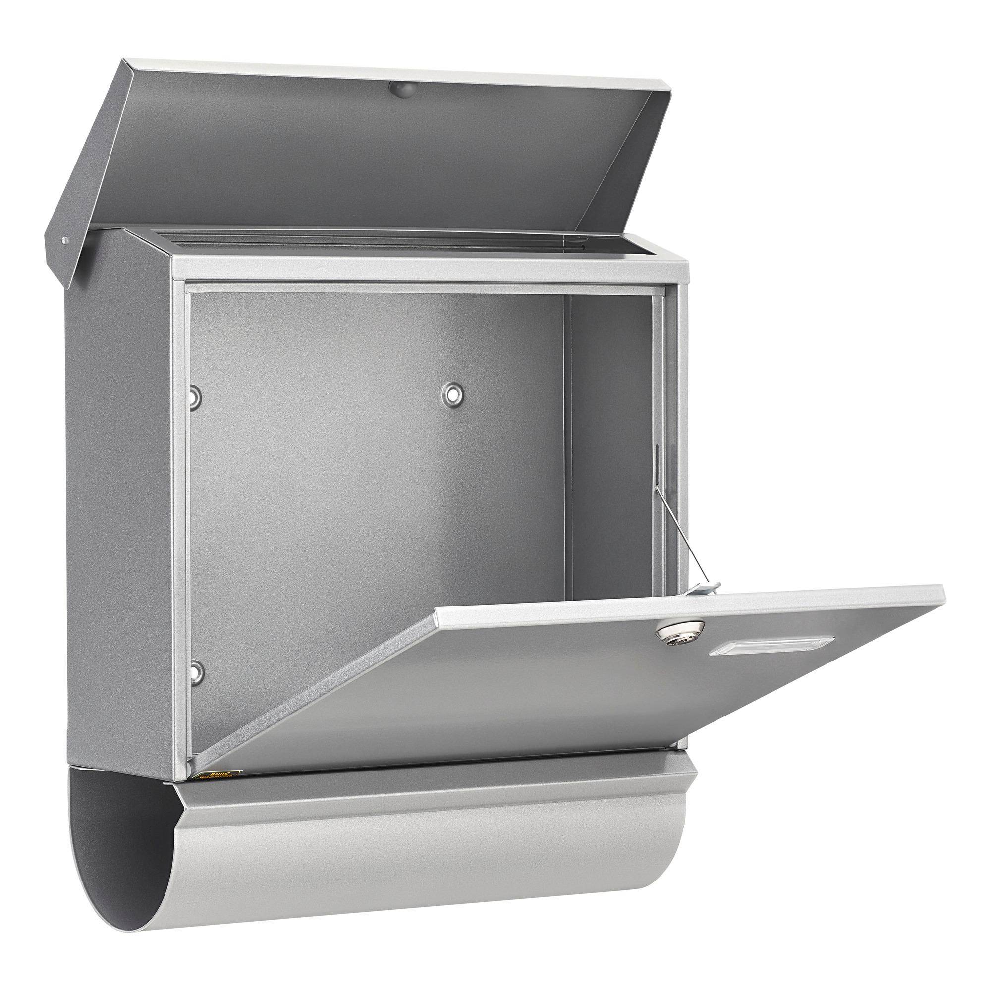 BURG WÄCHTER Briefkasten + Box COMFORT-SET 91300 SI Farbe silber
