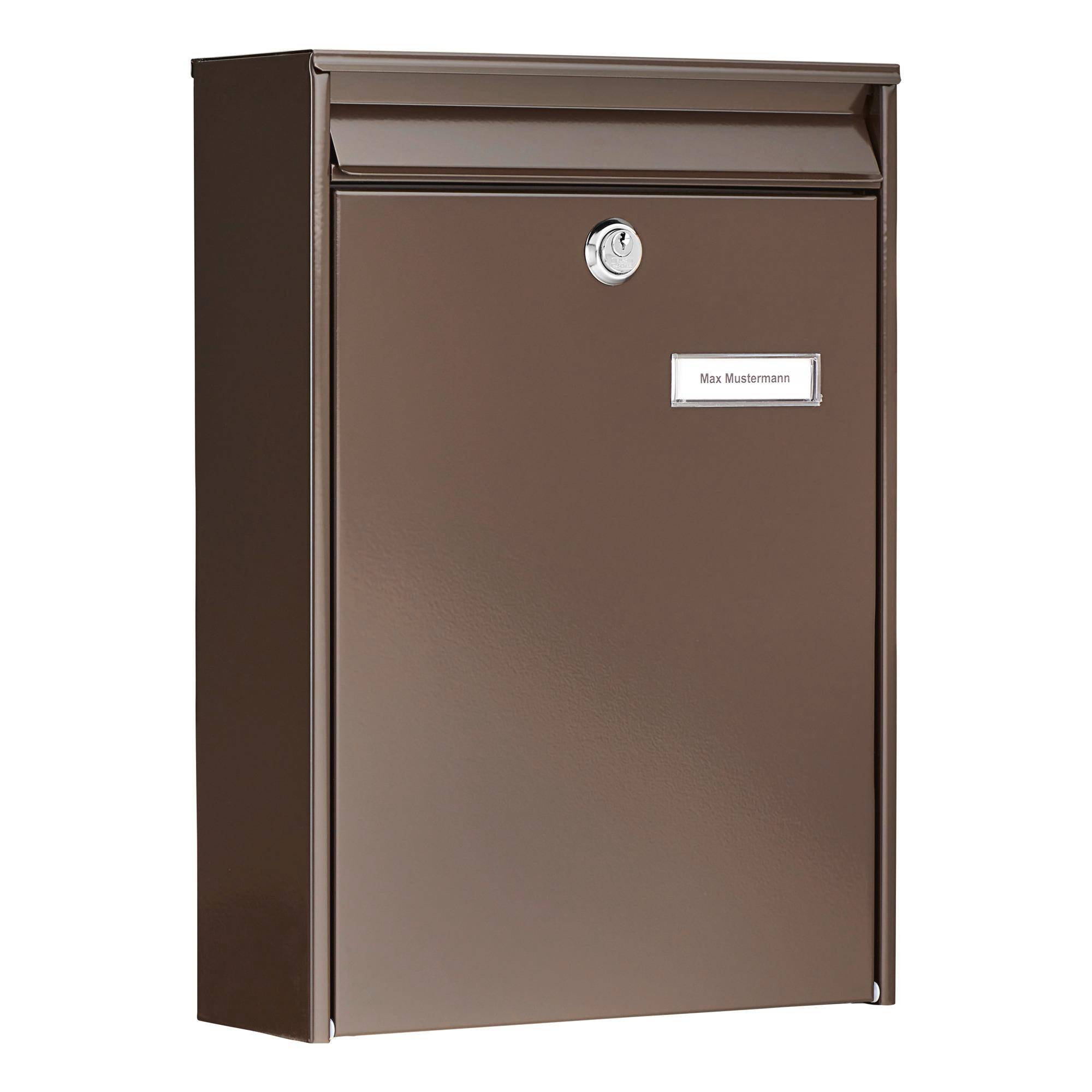 BURG WÄCHTER Briefkasten LEIPZIG 777 BR Farbe braun