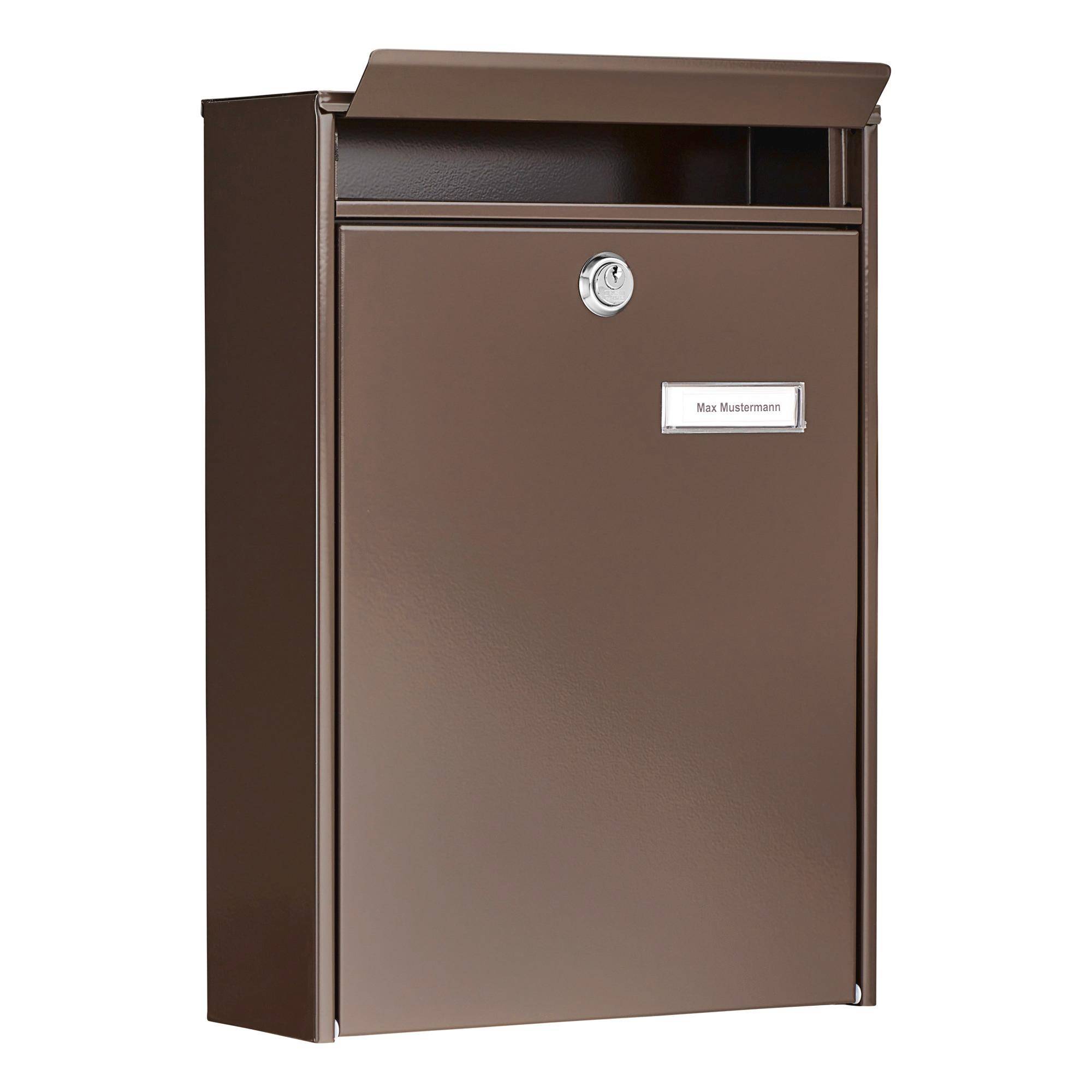 BURG WÄCHTER Briefkasten LEIPZIG 777 BR Farbe braun