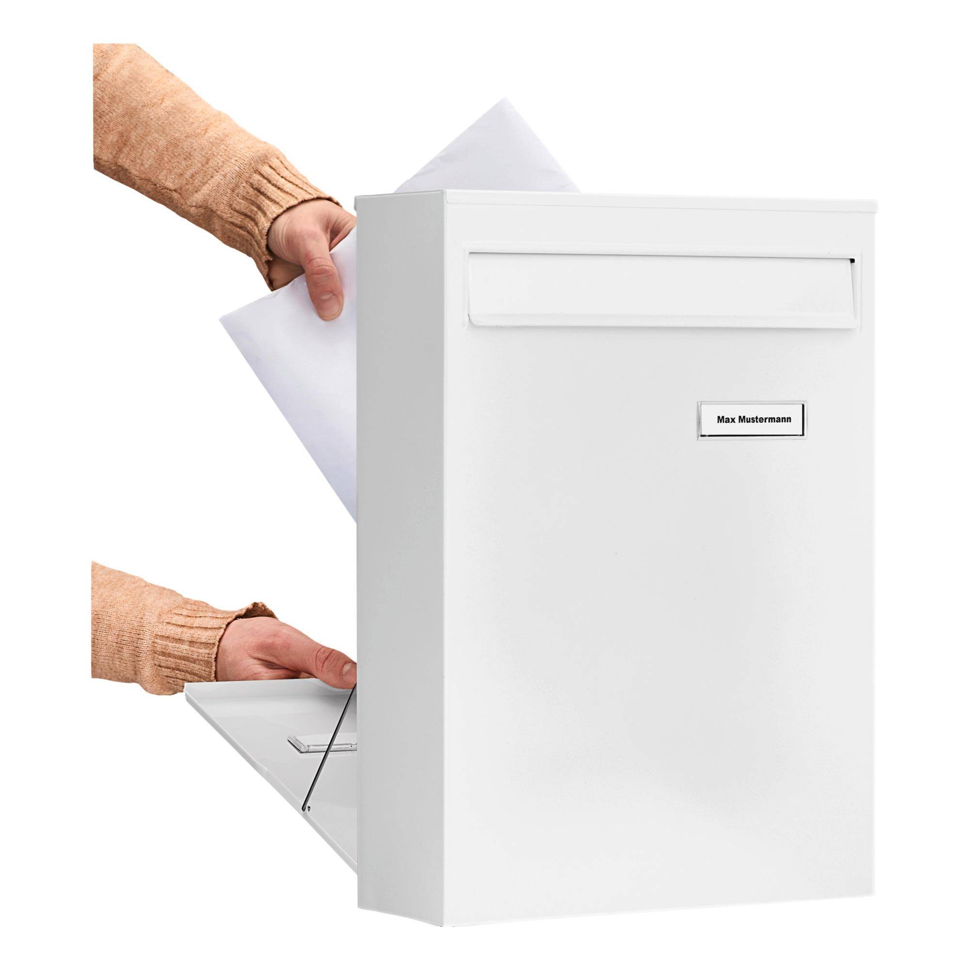 BURG WÄCHTER Briefkasten LEIPZIG 778 W Farbe weiß