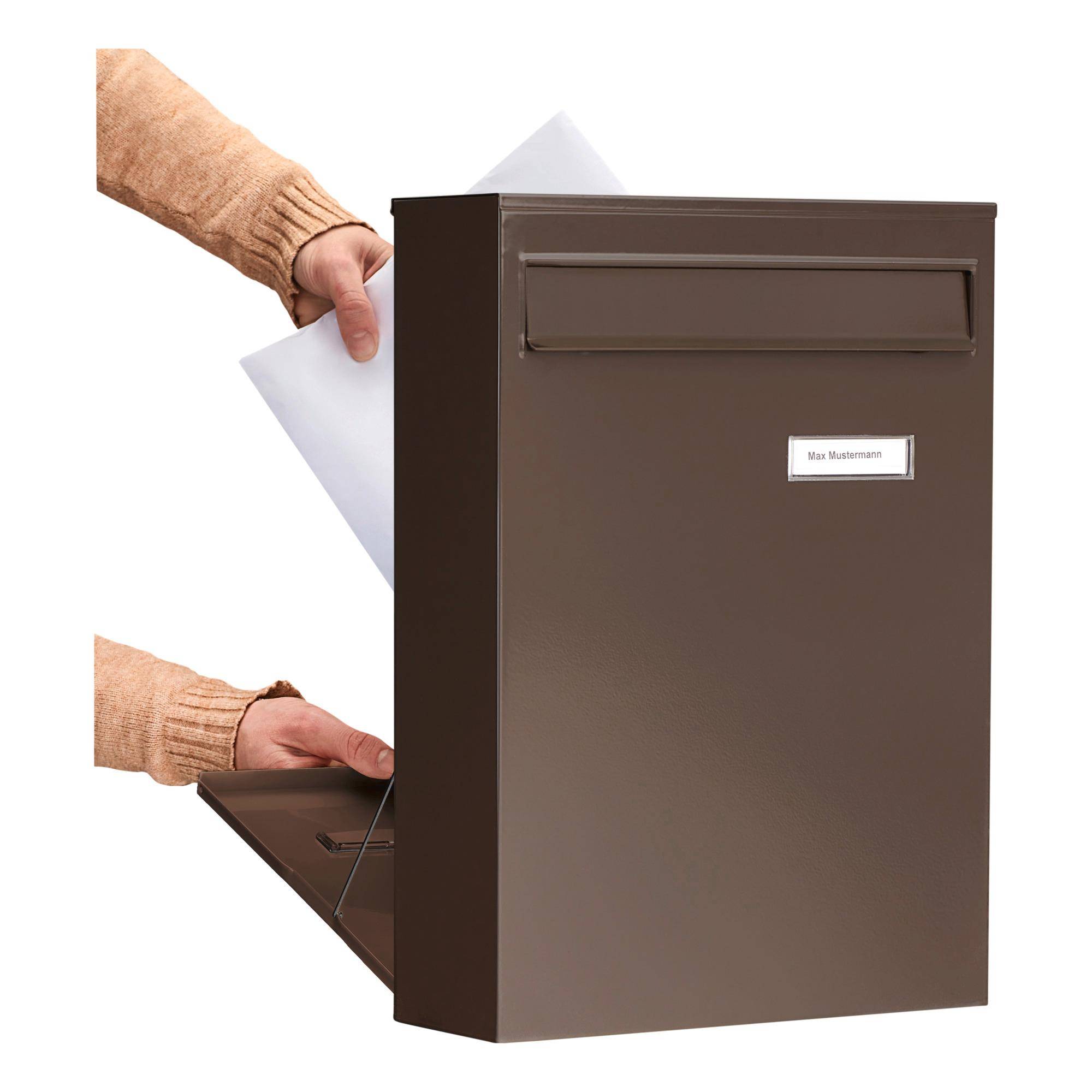 BURG WÄCHTER Briefkasten LEIPZIG 778 BR Farbe braun