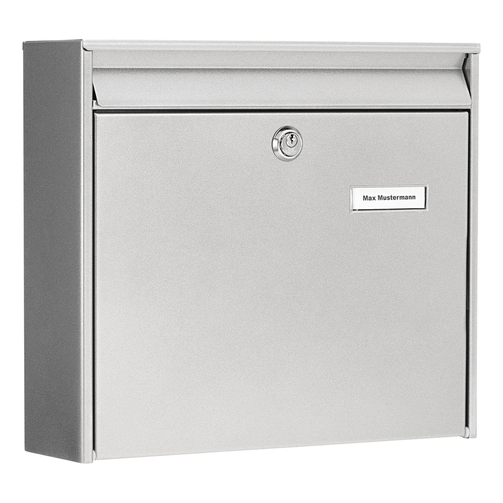 BURG WÄCHTER Briefkasten POTSDAM 877 SI Farbe silber