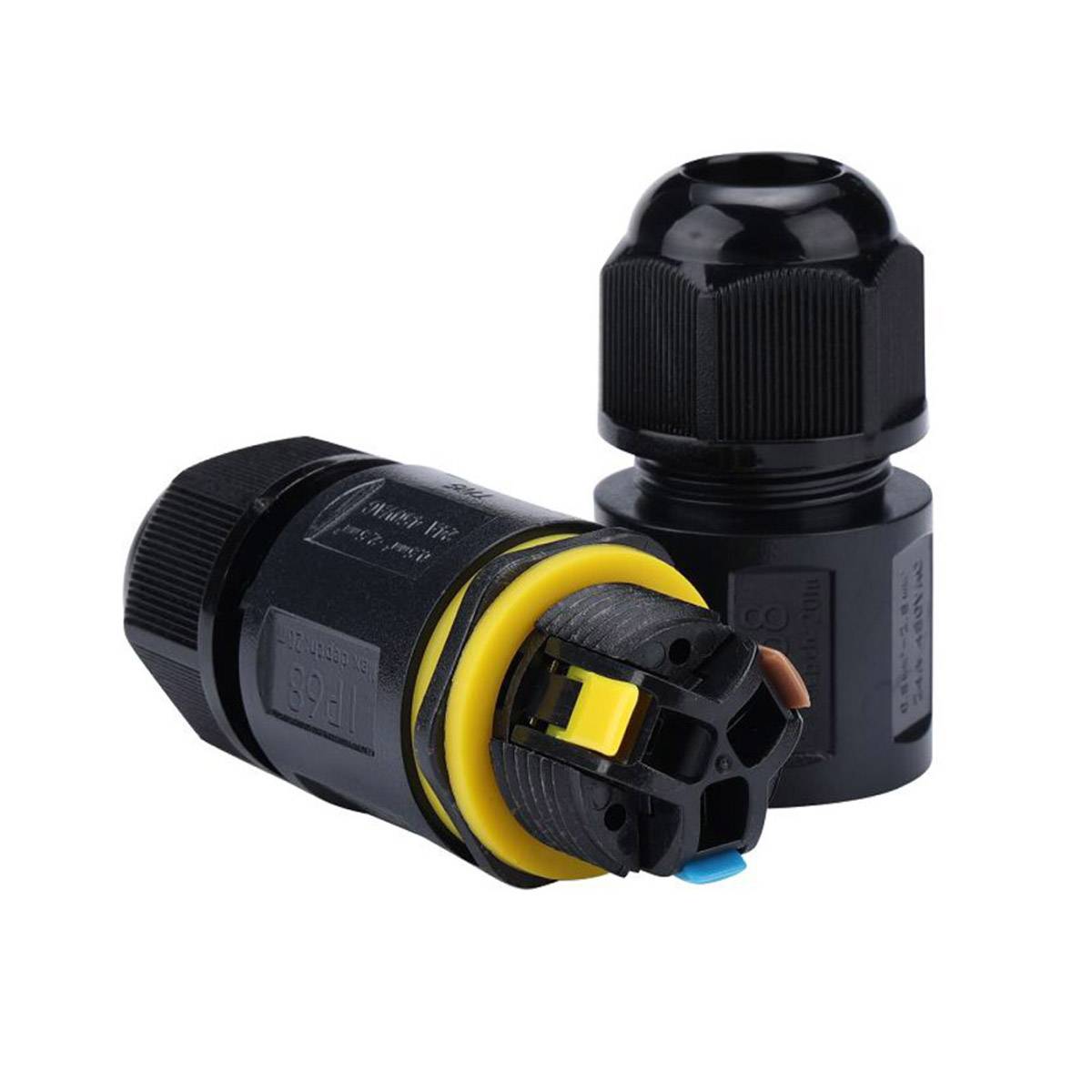 Kabelmuffe Abzweigdose Kabelverbinder Kabeldose Kabelbox I-Form IP68 Wasserdicht Indoor & Outdoor Erdkabel 3 Pin Zum Klicken