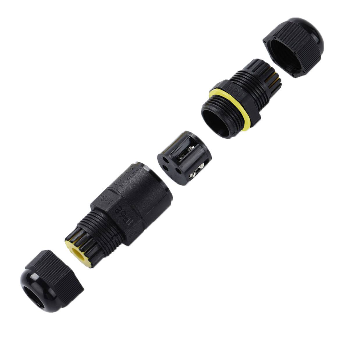 Kabelmuffe Abzweigdose Kabelverbinder Kabeldose Kabelbox I-Form IP68 Wasserdicht Indoor & Outdoor Erdkabel 2 Pin Schraubklemme