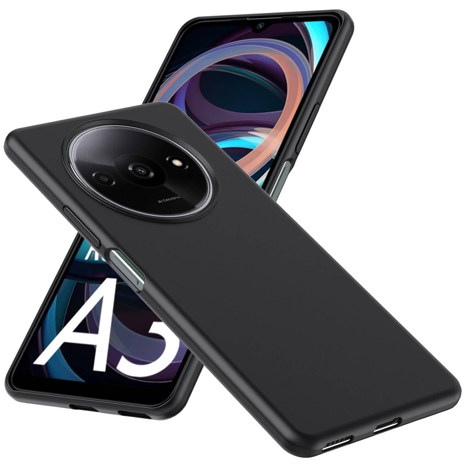 Für Xiaomi Redmi A3 Silikon Schutz Schwarz Hülle Cover Case TPU dünn