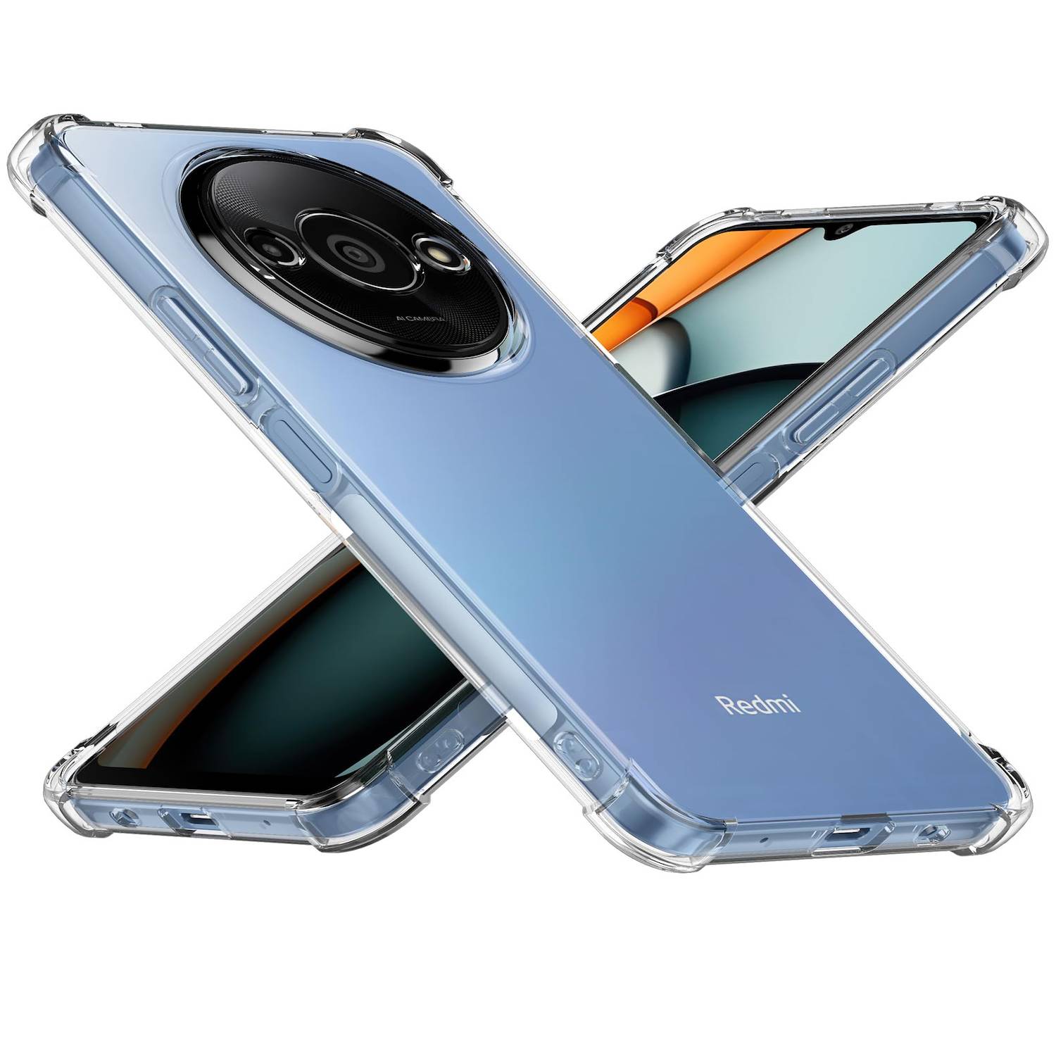 Für Xiaomi Redmi A3 Schock TPU Schutz Handy Hülle Cover Transparent