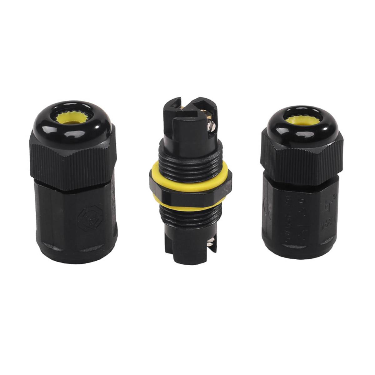 Kabelmuffe Abzweigdose Kabelverbinder IP68 Wasserdicht Erdkabel 3 Pin Leitung I-Form Gerade 2-Wege