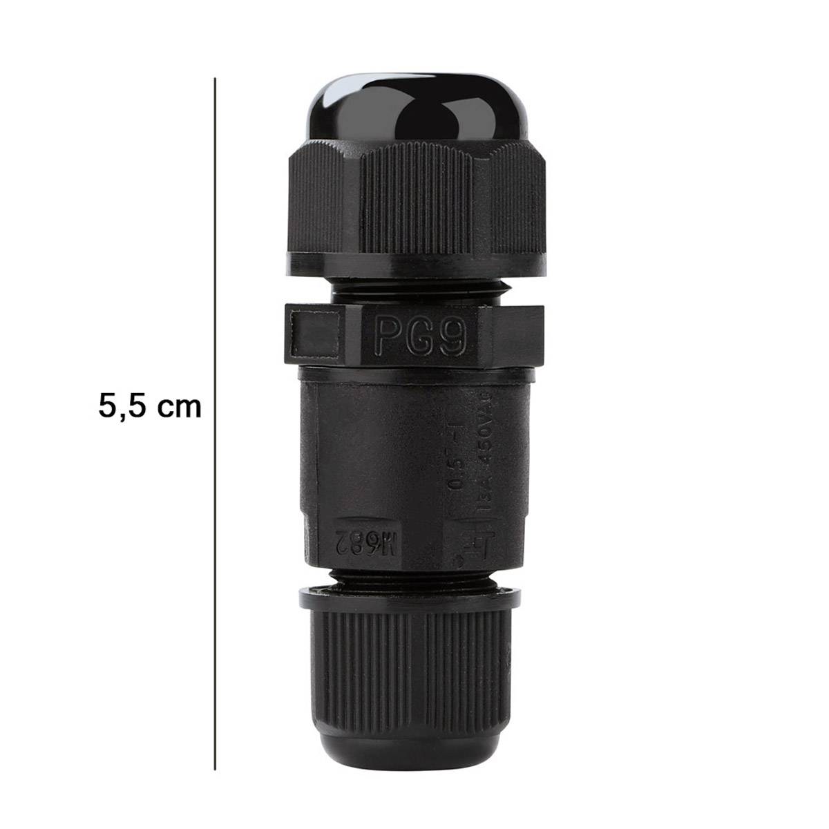 Kabelmuffe Abzweigdose Kabelverbinder IP68 Wasserdicht Erdkabel 2 Pin Leitung Schraubklemme I-Form Gerade 2-Wege