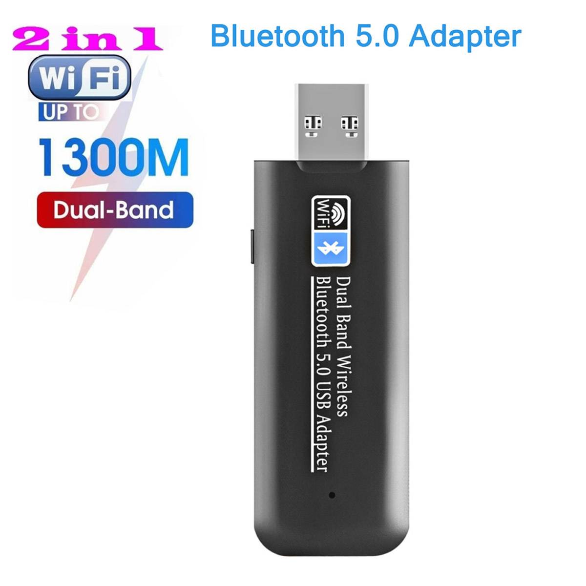 2in1 USB Wlan Bluetooth Adapter 2in1 Stick AC1300Mbps DualBand 2.4GHz /5GHz