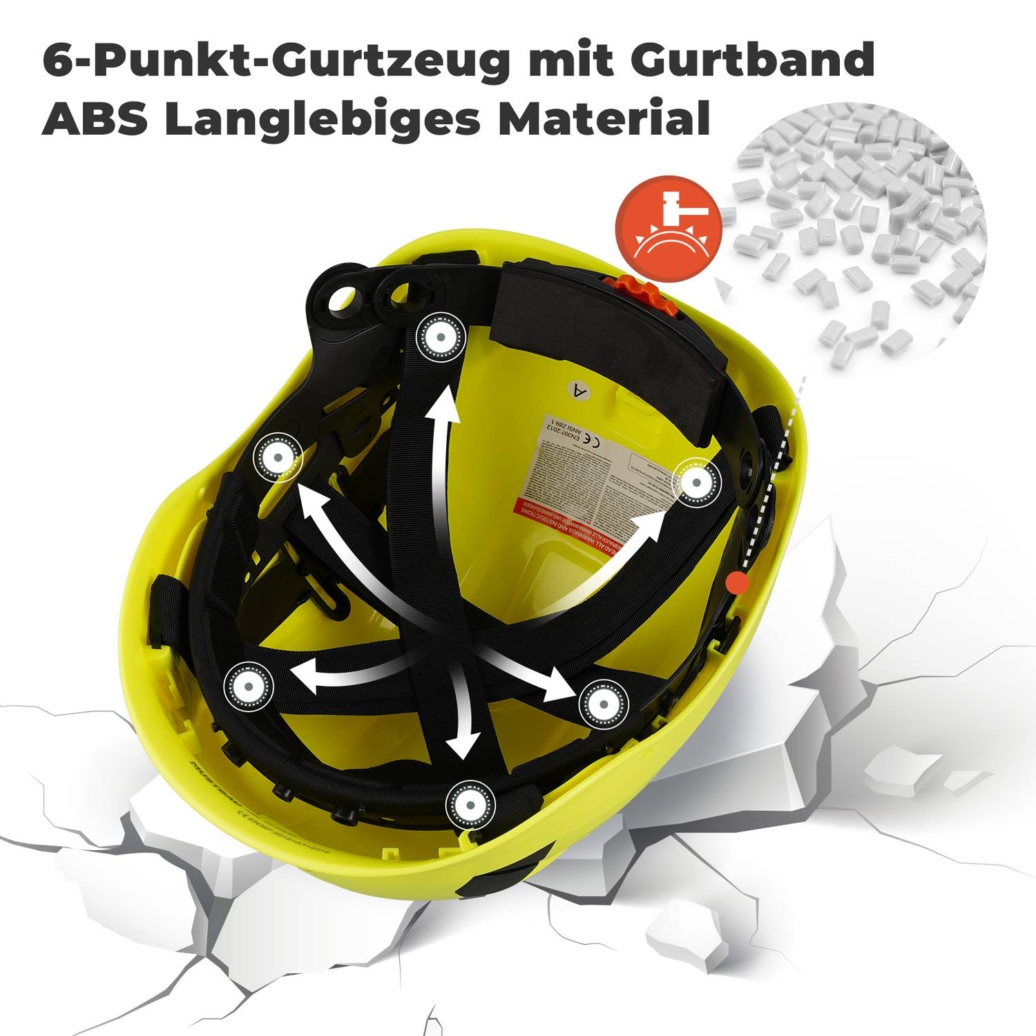 MUSTBAU Sicherheitshelm Schutzhelm Set - EN397 mit Ohrschützern und Netzvisier - Verstellbarer Kopfbügel von 53 bis 63 cm - Ideal für Forstwirtsch