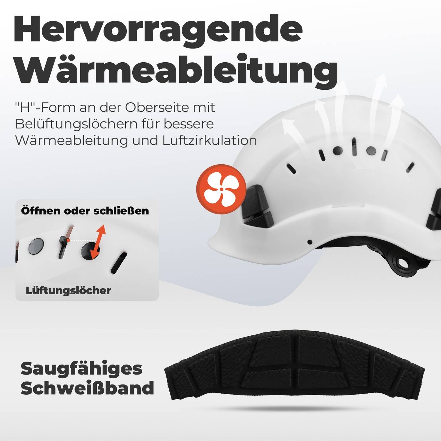 MUSTBAU Sicherheitshelm Schutzhelm Set - EN397 mit Ohrschützern und Netzvisier - Verstellbarer Kopfbügel von 53 bis 63 cm - Ideal für Forstwirtsch