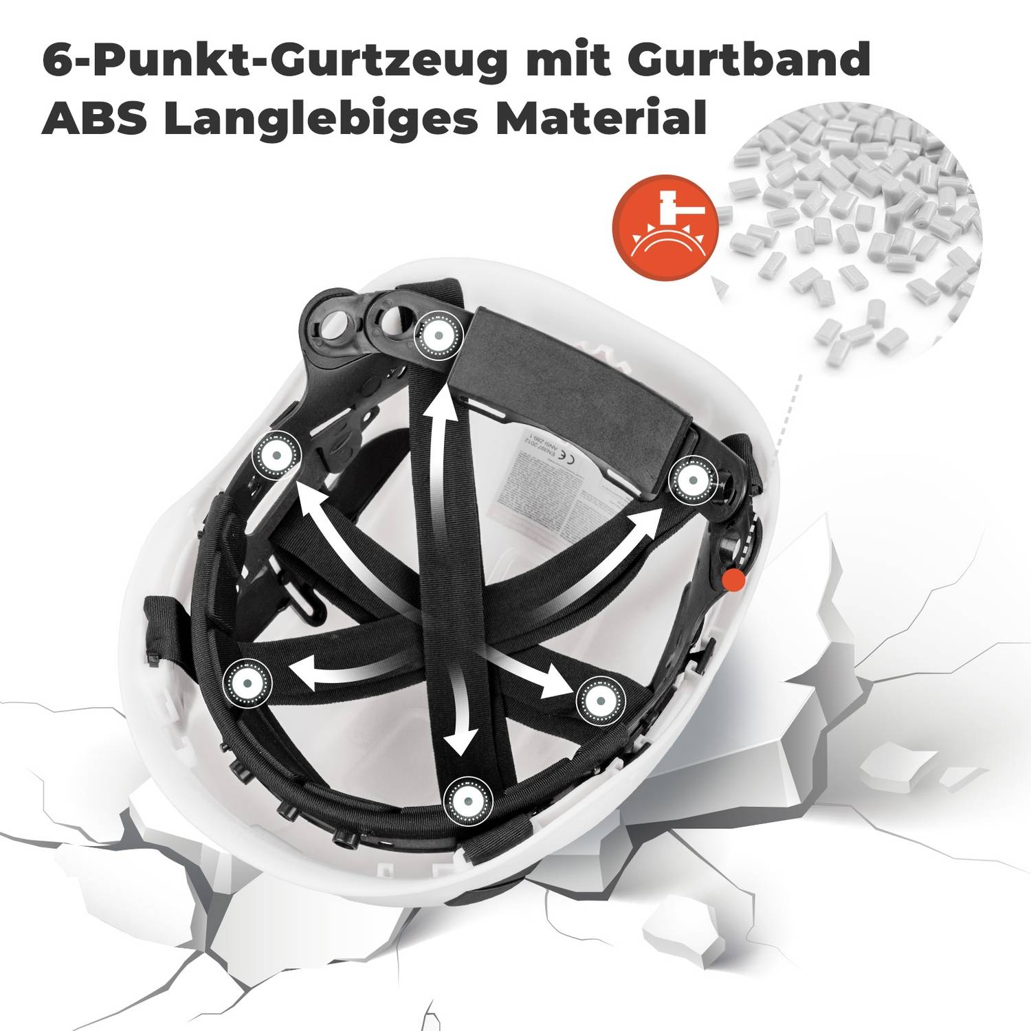 MUSTBAU Sicherheitshelm Schutzhelm Set - EN397 mit Ohrschützern und Netzvisier - Verstellbarer Kopfbügel von 53 bis 63 cm - Ideal für Forstwirtsch