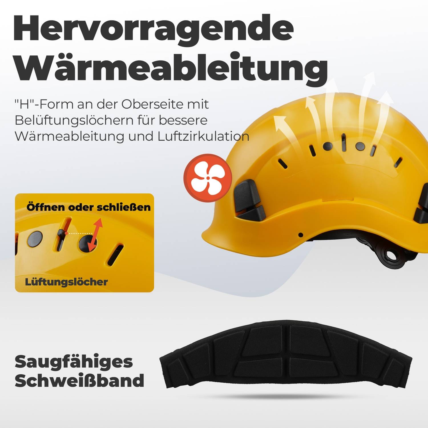 MUSTBAU Sicherheitshelm Schutzhelm Set - EN397 mit Ohrschützern und Netzvisier - Verstellbarer Kopfbügel von 53 bis 63 cm - Ideal für Forstwirtsch