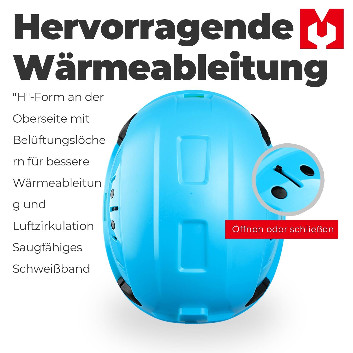 Mustbau Sicherheitshelm-Set - Schutzhelm mit Schutzbrille, Verstellbarer Kopfriemen von 53 bis 63 cm
