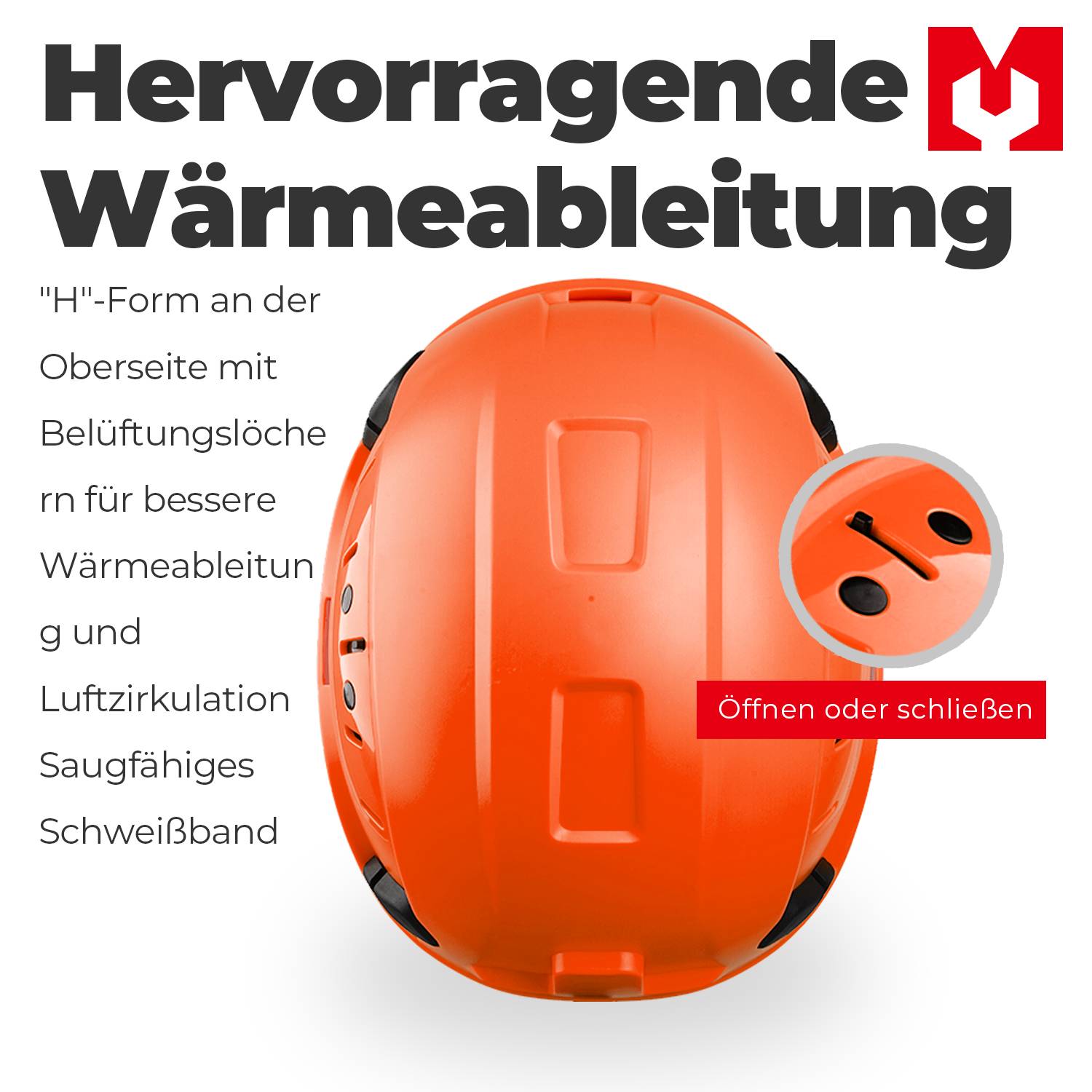 Mustbau Sicherheitshelm-Set - Schutzhelm mit Schutzbrille, Verstellbarer Kopfriemen von 53 bis 63 cm