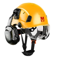 Mustbau Sicherheitshelm-Set, EN397 Schutzhelm mit Ohr- und Gesichtsschutz, verstellbares Kopfband von 53 bis 63 cm, strapazierfähiges ABS-Material Mustbau Sicherheitshelm-Set, EN397 Schutzhelm mit Ohr- und Gesichtsschutz, verstellbares Kopfband von 53 bis 63 cm, strapazierfähiges ABS-Material