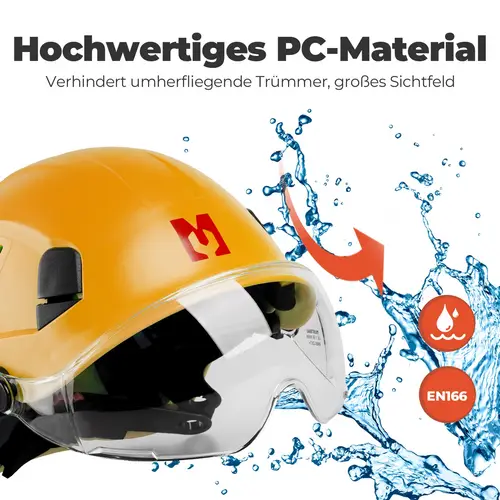 Mustbau Sicherheitshelm-Set, EN397 Schutzhelm mit Ohr- und Gesichtsschutz, verstellbares Kopfband von 53 bis 63 cm, strapazierfähiges ABS-Material Mustbau Sicherheitshelm-Set, EN397 Schutzhelm mit Ohr- und Gesichtsschutz, verstellbares Kopfband von 53 bis 63 cm, strapazierfähiges ABS-Material