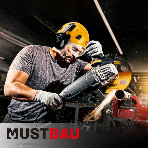 Mustbau Sicherheitshelm-Set, EN397 Schutzhelm mit Ohr- und Gesichtsschutz, verstellbares Kopfband von 53 bis 63 cm, strapazierfähiges ABS-Material Mustbau Sicherheitshelm-Set, EN397 Schutzhelm mit Ohr- und Gesichtsschutz, verstellbares Kopfband von 53 bis 63 cm, strapazierfähiges ABS-Material