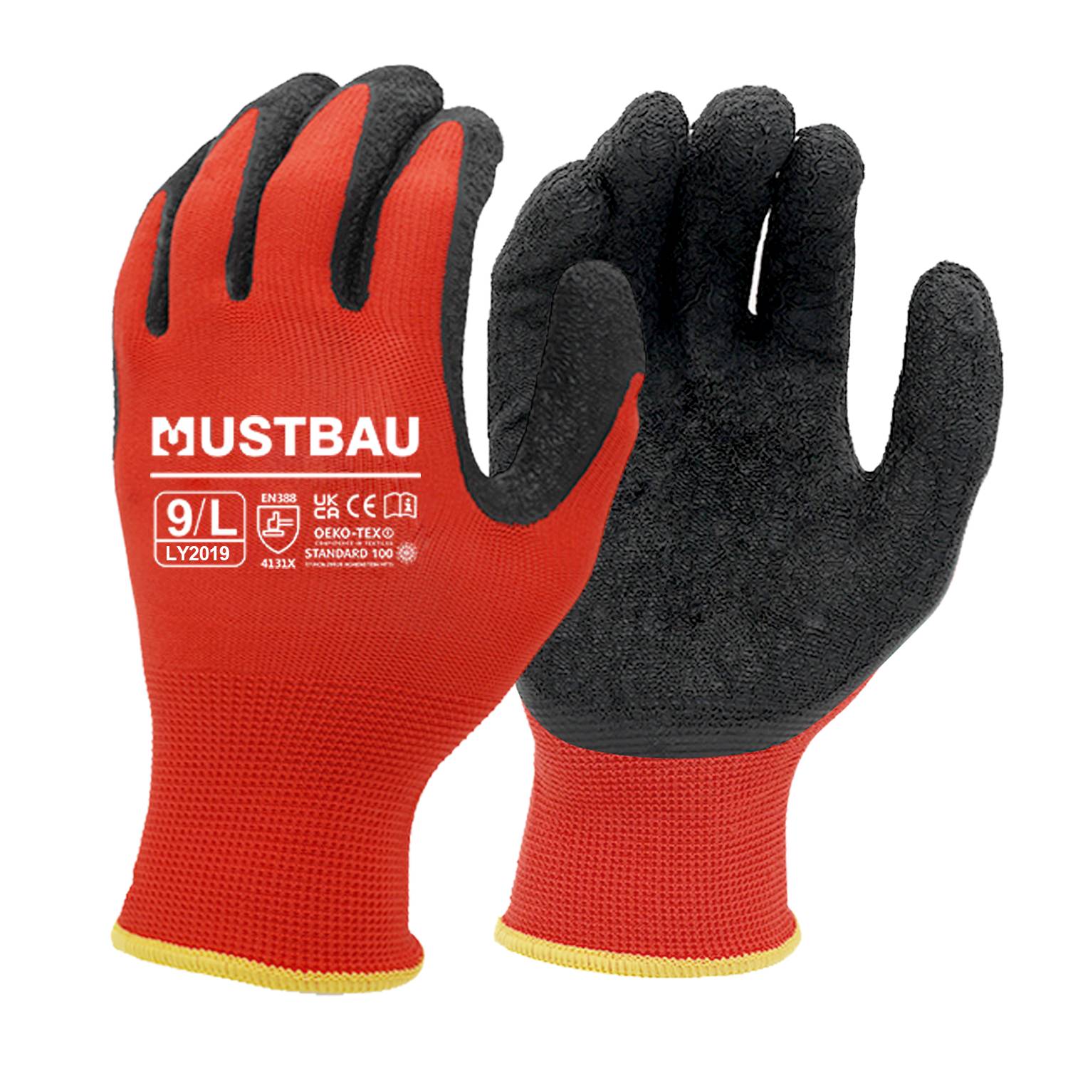 Mustbau Arbeitshandschuhe 3 Pack,Rutschfest Gartenhandschuhe Montagehandschuhe, SIZE: S