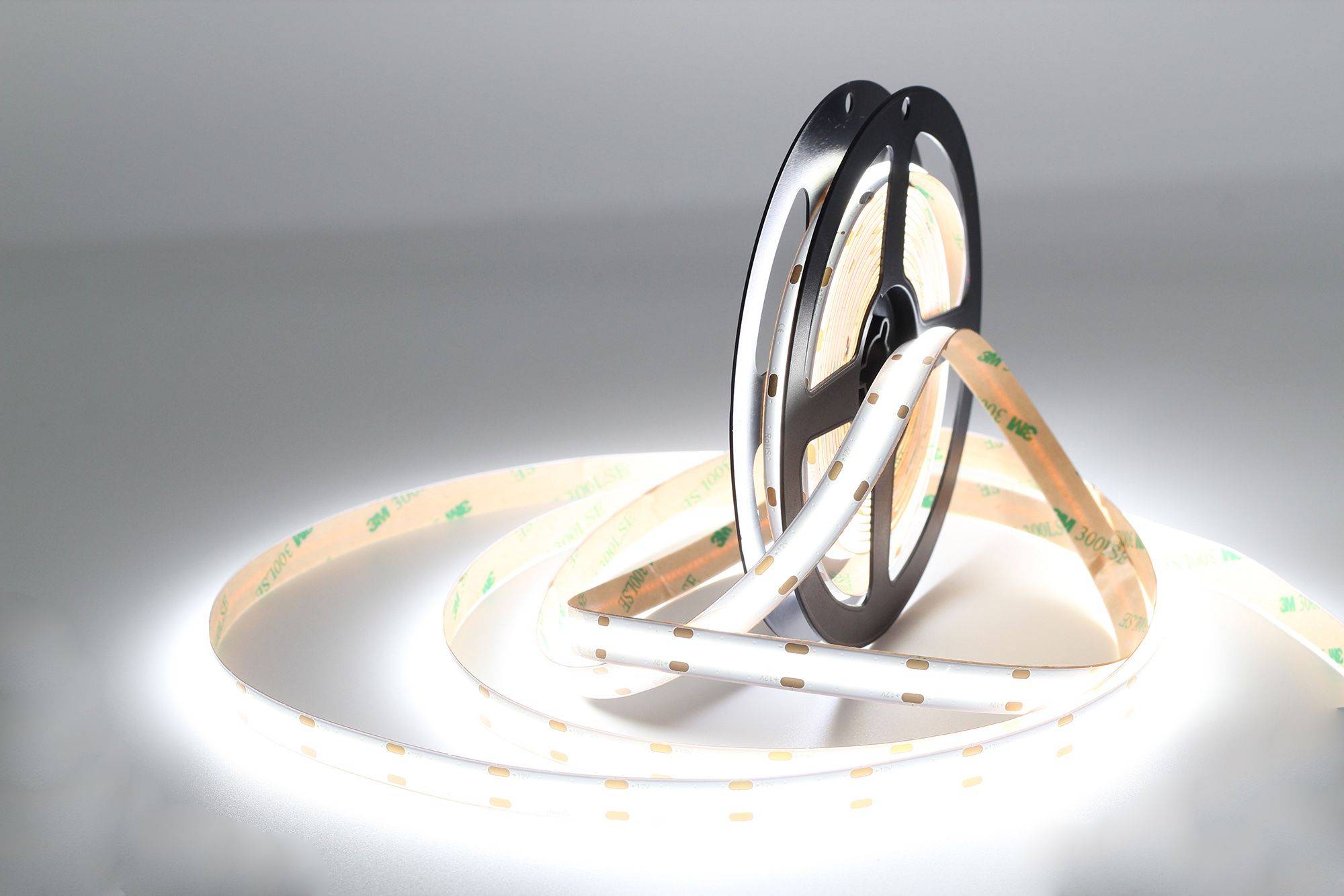 Kalb LED COB CCT Strip 12VDC, 5m Rolle, 480 LEDs/m, 8W/m, Flexibel, Selbstklebend, Nahtlose Beleuchtung, 3000K-6000K, COB Technik, Für Möbel & Raumb