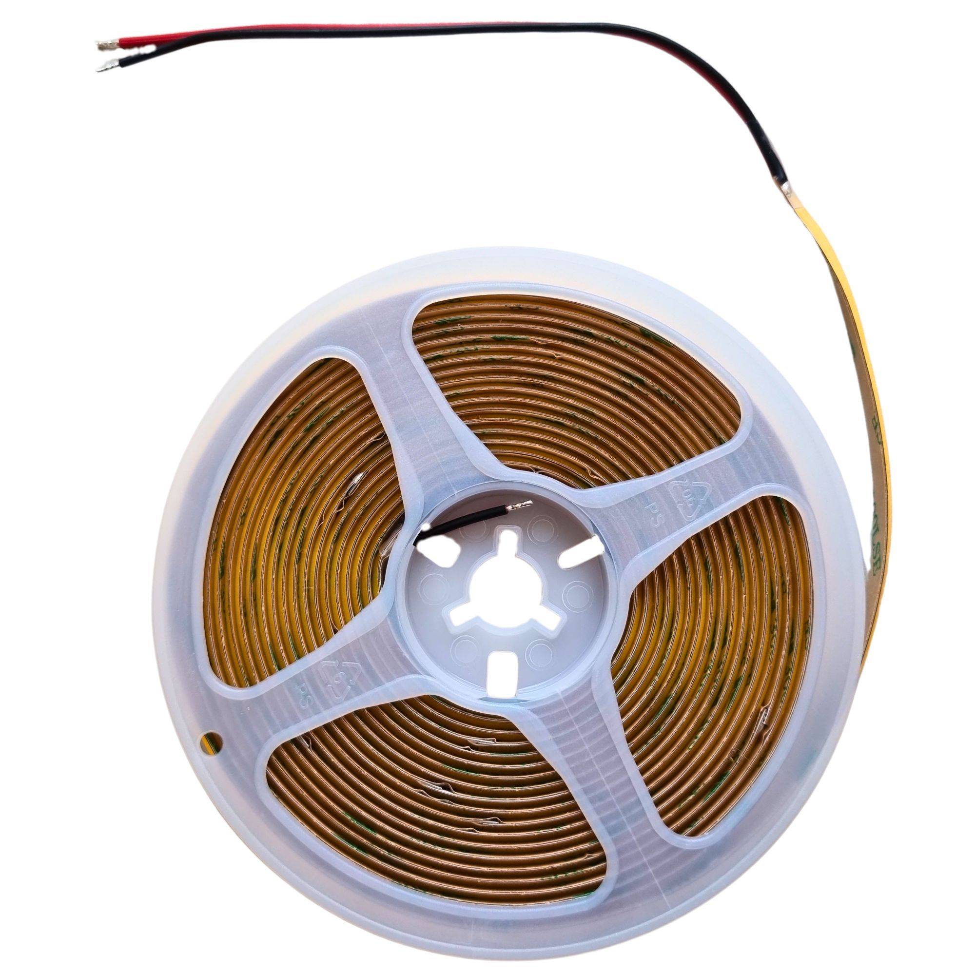 Kalb LED COB CCT Strip 12VDC, 5m Rolle, 480 LEDs/m, 8W/m, Flexibel, Selbstklebend, Nahtlose Beleuchtung, 3000K-6000K, COB Technik, Für Möbel & Raumb