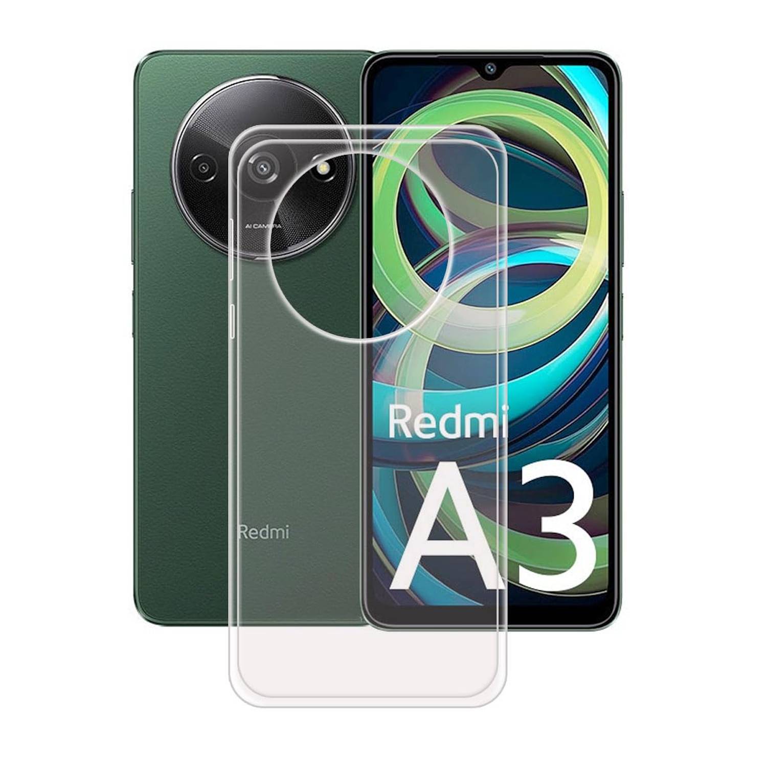 Für Xiaomi Redmi A3 Silikon TPU Schutz Handy Hülle dünn Transparent