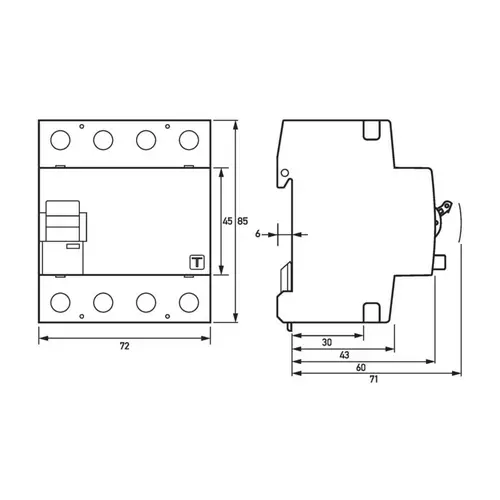 Doepke FI-Schutzschalter DFS4 040-4/0,30-HP Doepke FI-Schutzschalter DFS4 040-4/0,30-HP