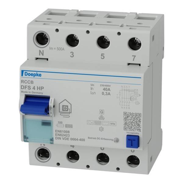 Doepke FI-Schutzschalter DFS4 040-4/0,30-HP