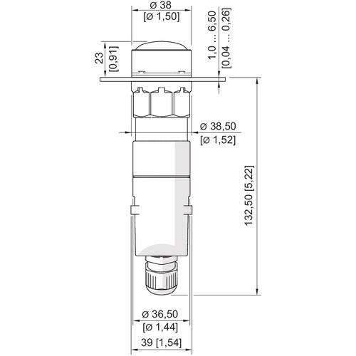 Stahl LED Leuchtmelder 8013/321-al #269659