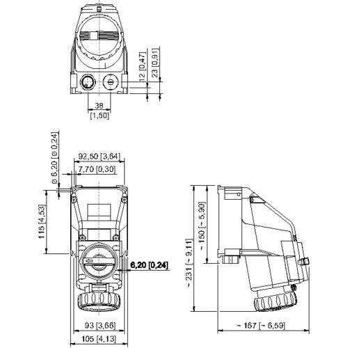 Stahl Schaltersteckdose 8570/21-304-S#290313