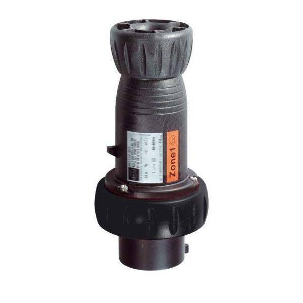 Ein Steckverbinder der Zone 1 für Industrieanwendungen mit strukturiertem Griff und Etikett mit Sicherheits- und Zertifizierungsdetails.