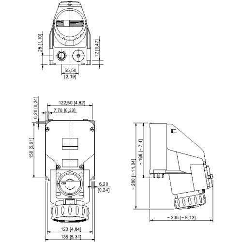 Stahl Schaltersteckdose 8571/21-407-S#294382