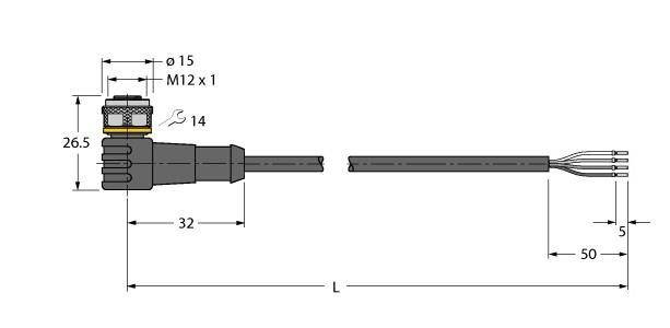 Turck Aktuator- u. Sensorleitung WKC4.441T-0.15/TXB