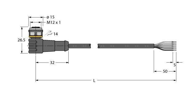 Turck Aktuator- u. Sensorleitung WKC4.5T-1/TXL