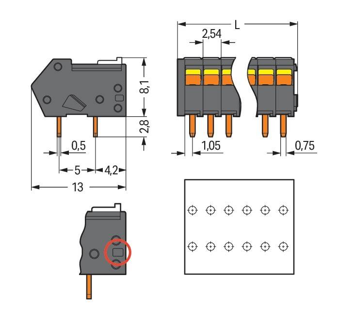 WAGO GmbH & Co. KG THR-Leiterplattenklemme 218-504/000-604