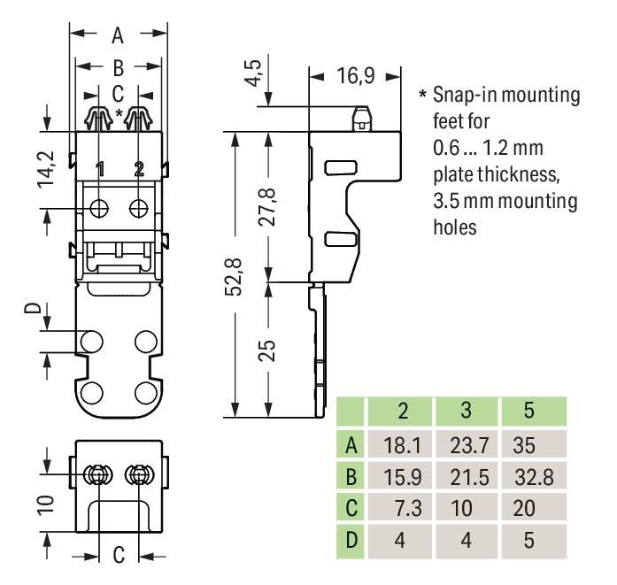 WAGO GmbH & Co. KG Befestigungsadapter 221-523/000-004