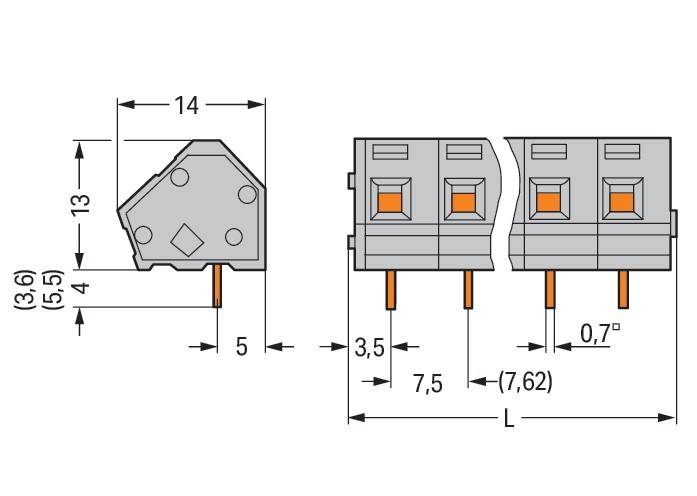 WAGO GmbH & Co. KG Leiterplattenklemme 236-202