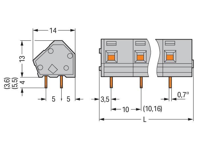 WAGO GmbH & Co. KG Leiterplattenklemme 236-604/000-009/999-