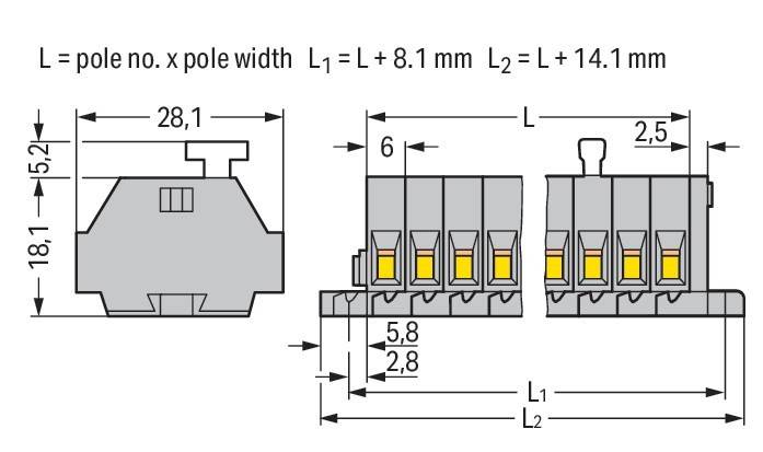 WAGO GmbH & Co. KG 2-Leiter-Klemmenleiste 261-105/331-000