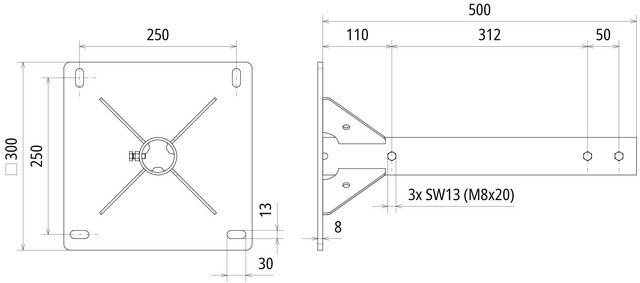 DEHN Stützrohrständer SRS D50 300 #105244