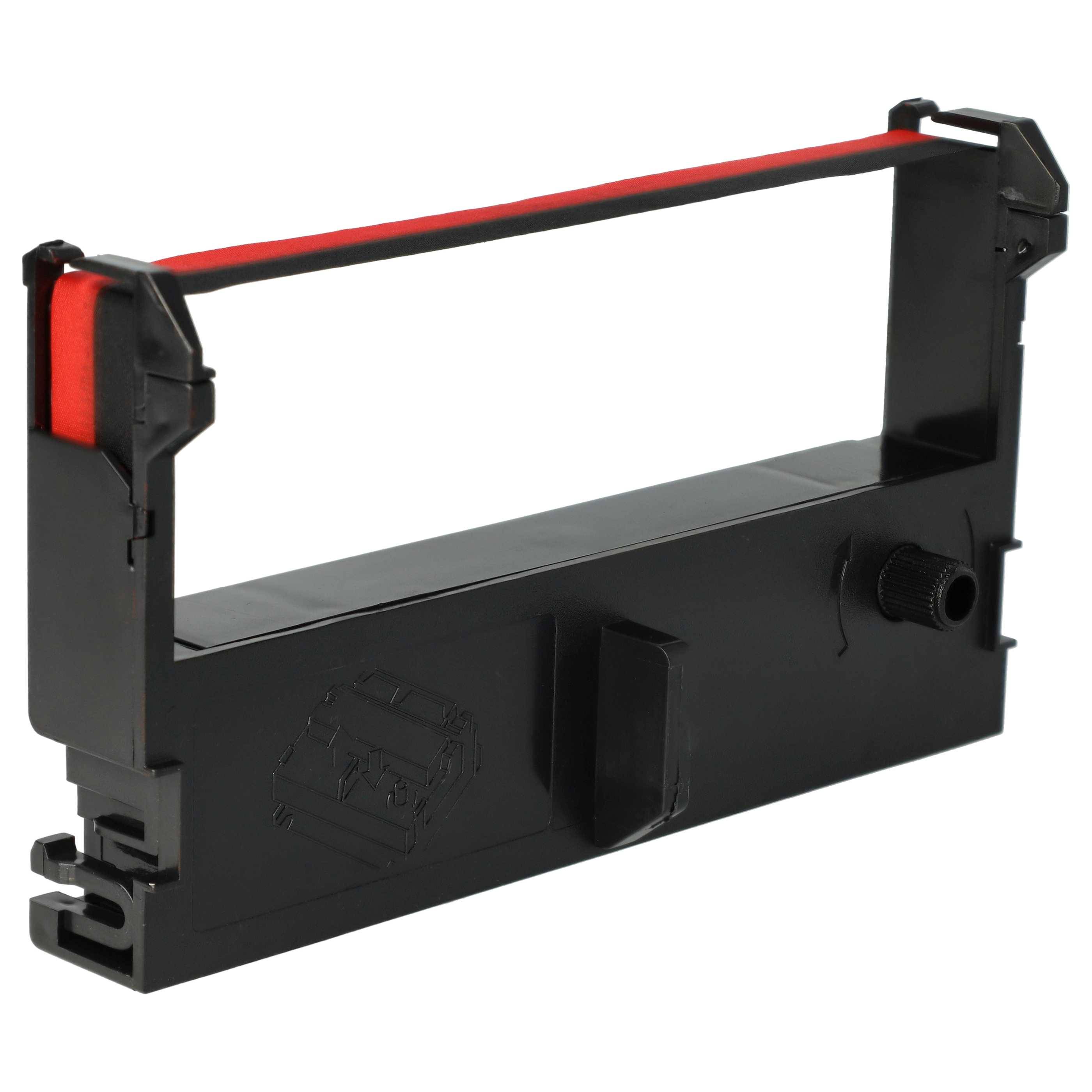 vhbw 5x Farbband Schriftband kompatibel mit Citizen IR31 Nadeldrucker, Bondrucker - Schwarz, Rot