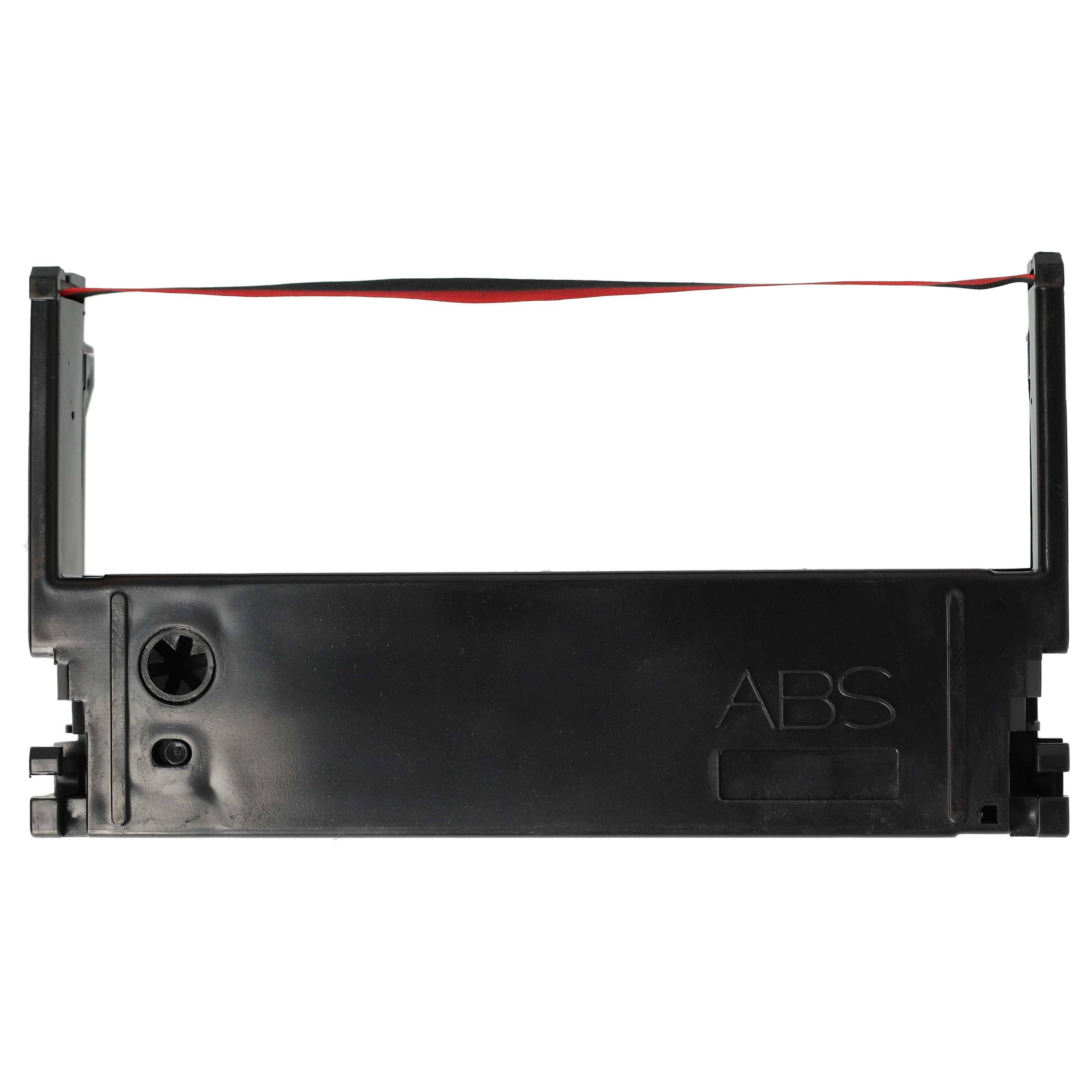 vhbw 5x Farbband Schriftband kompatibel mit Epson M-U311S, M-U115, M-U311, M-U310S, M-U310 Nadeldrucker, Bondrucker - Schwarz, Rot