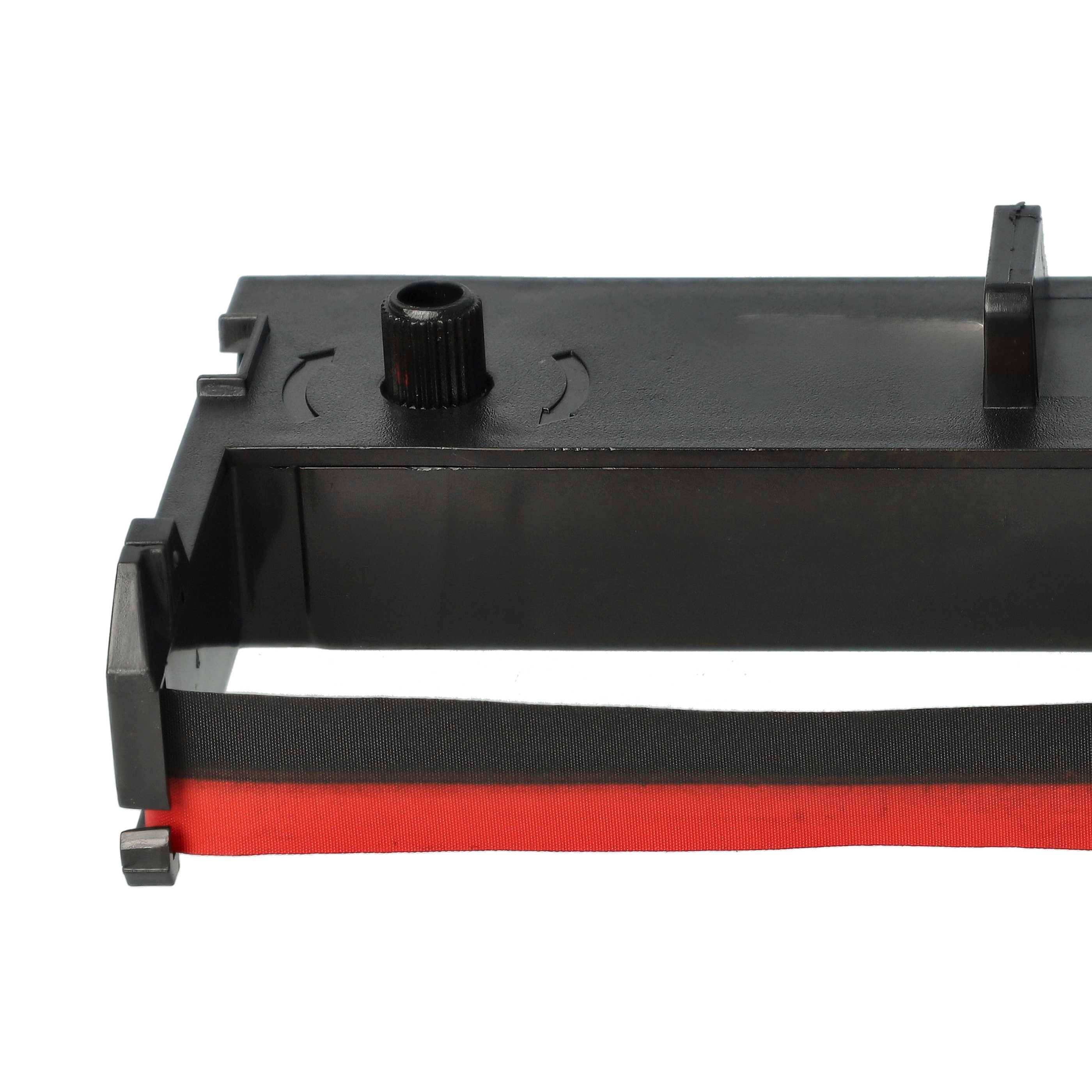 vhbw 10x Farbband Schriftband kompatibel mit Citizen IR31 Nadeldrucker, Bondrucker - Schwarz, Rot