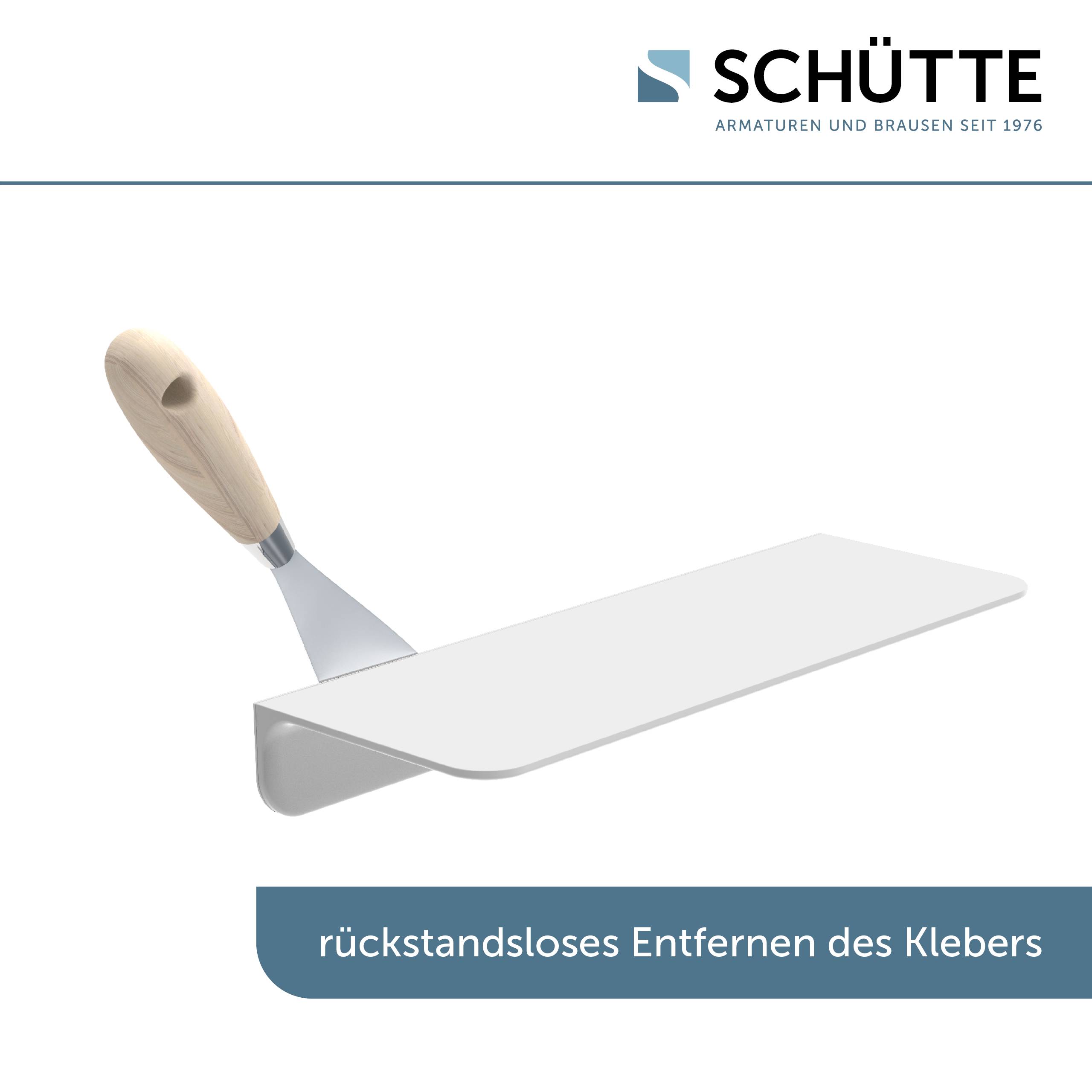 Duschablage, Weiß, zum Kleben