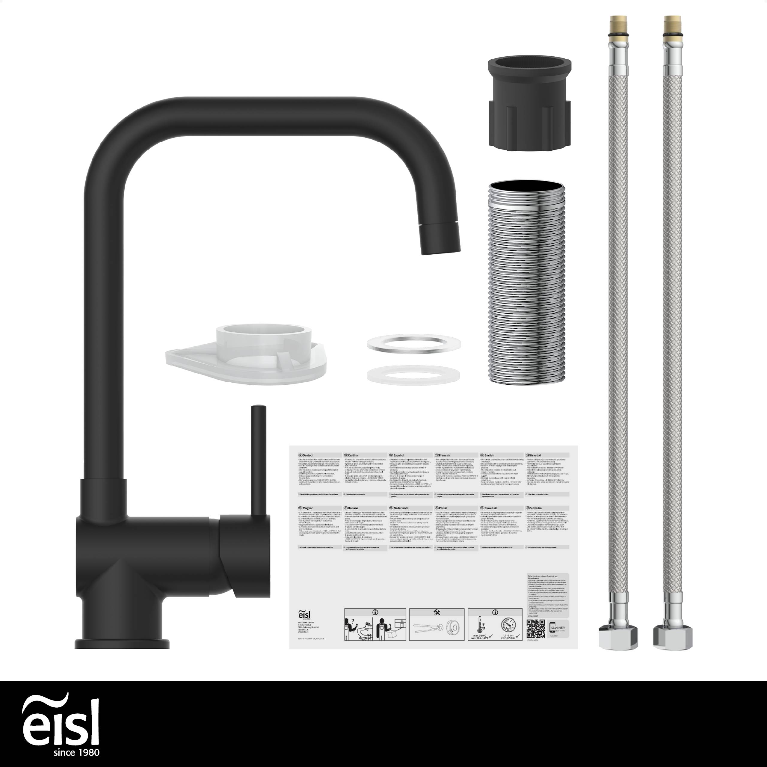 FUTURA Spültischarmatur, Schwarz matt